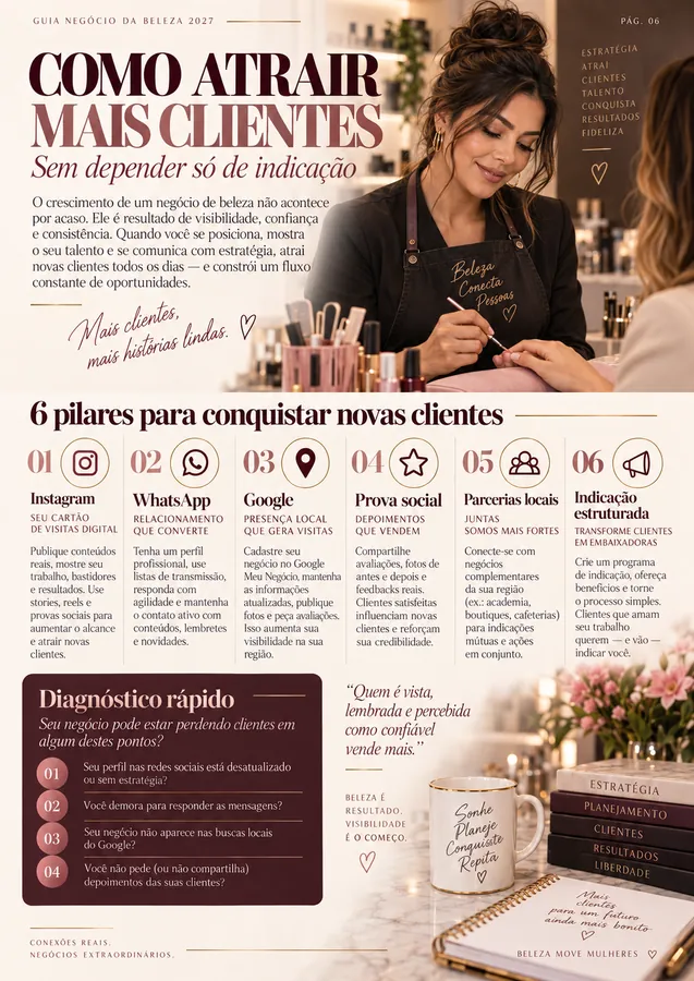 Página sobre atração de clientes