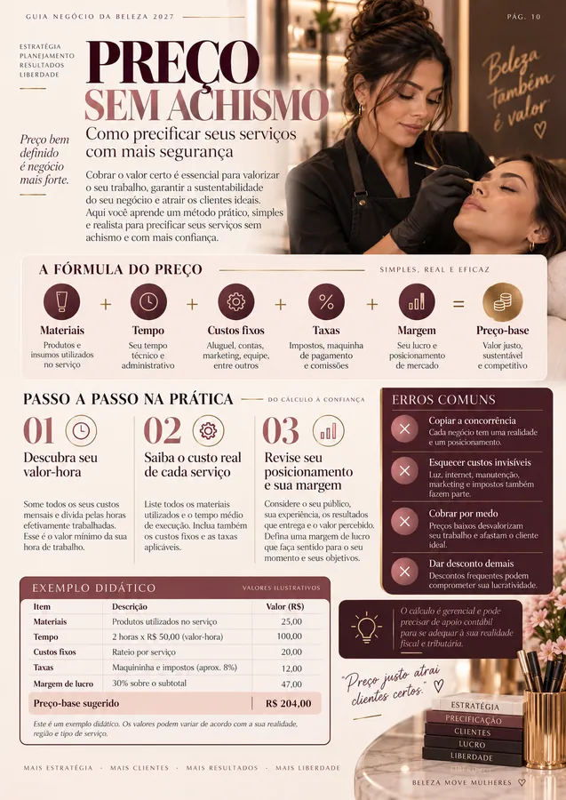 Página sobre precificação